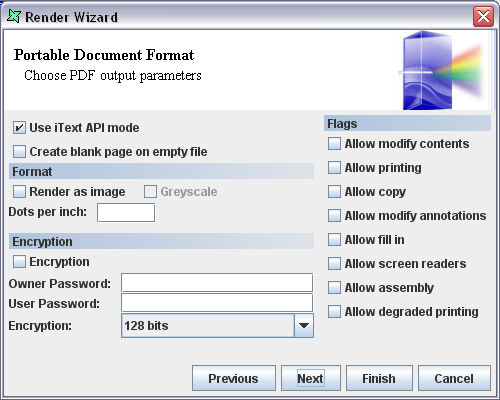 PDF Options
