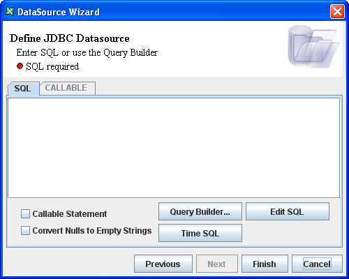 Define JDBC DataSource