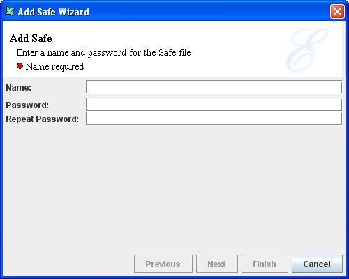 Add Safe Wizard