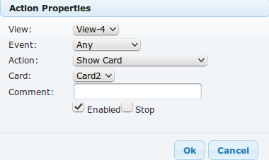 Button to Show Card 2