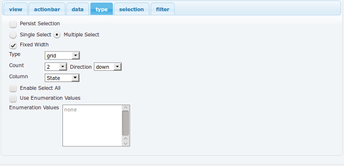 Set the Type of the Second Grid