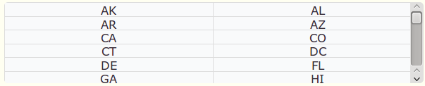 Grid With Count Set as 2 and Direction Set as Across