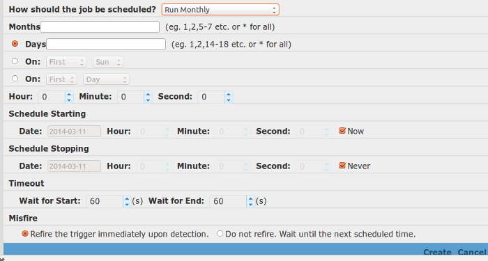 Monthly Schedule