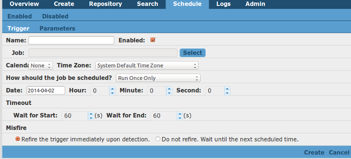 Create a Schedule
