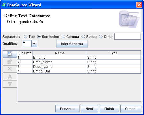 Text DataSource Parameters