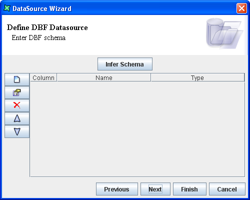 Enter DBF Schema