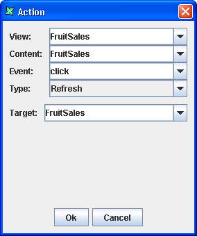 Default screen of Action Wizard