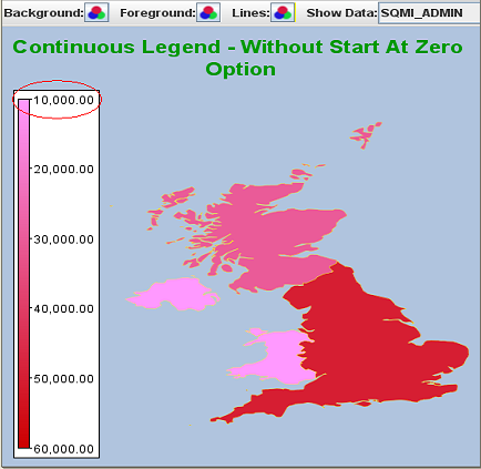 A Sample of Continuous Legend without Start At Zero Option