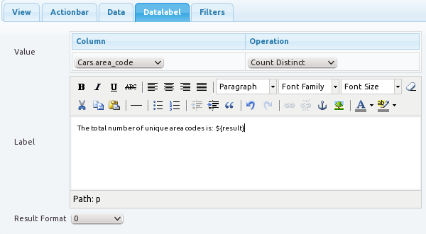 Datalabel Example