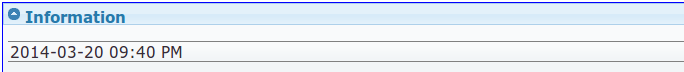 Date Output for the Information Band