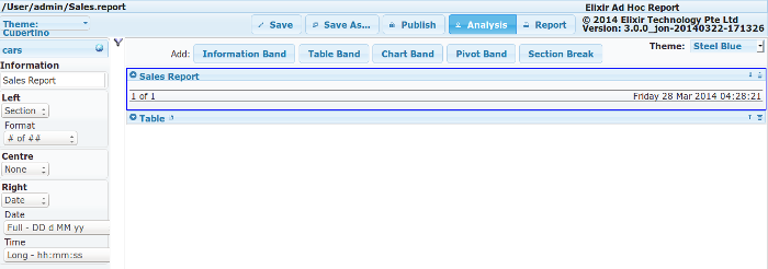 Setting up the Information Band