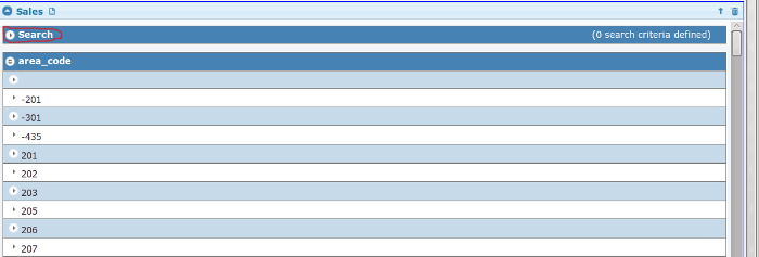 Search Table Band