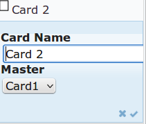 Set Card 1 as Master for Card 2