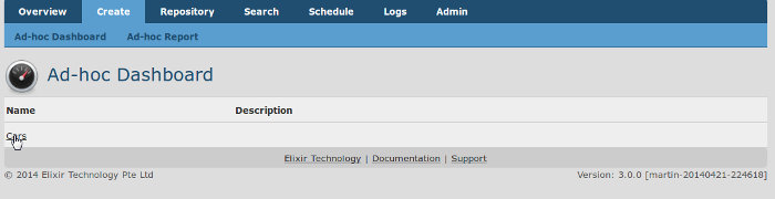 Create Ad-hoc Dashboard
