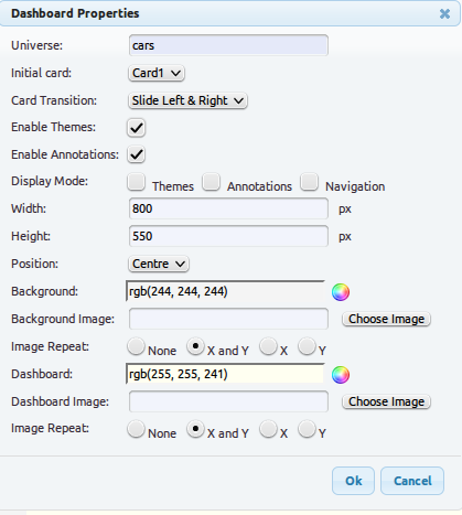 Set Dashboard Properties