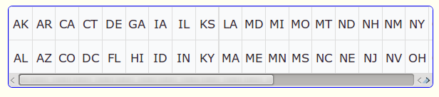 Grid With Count Set as 2 and Direction Set as Down