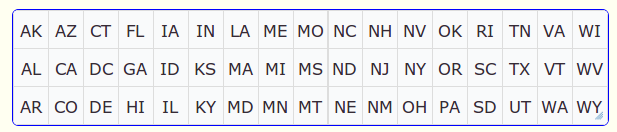 Grid With Count Set as 3 and Direction Set as Down
