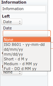 Date Element for the Information Band