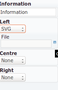 SVG Element for the Information Band