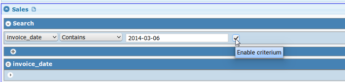 Search Table Criteria