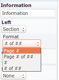 Section Element for the Information Band