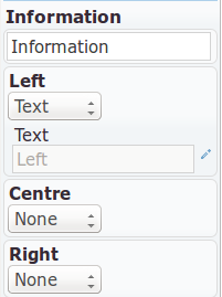 Text Element for the Information Band