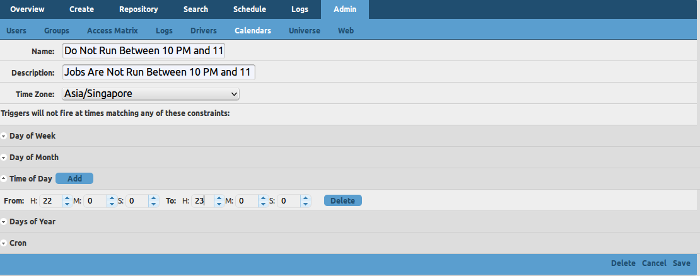 Web Calendars - Example 1