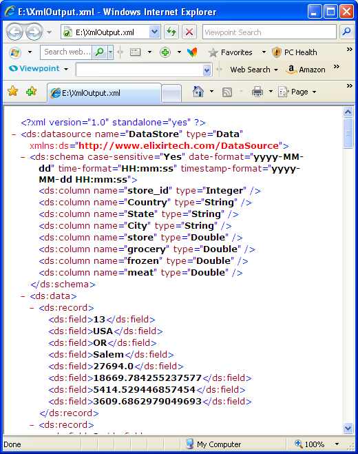 XML Output