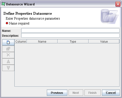 Properties DataSource Wizard