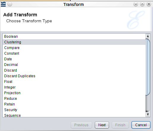 Clustering Transform