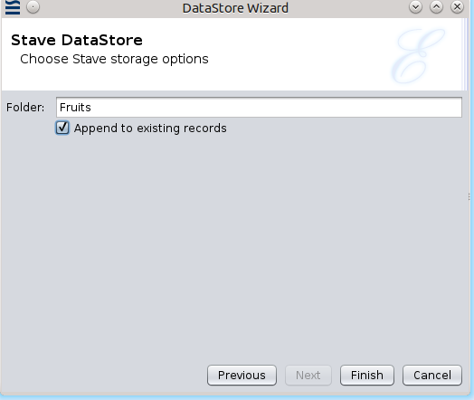 Append Records Option - Stave Datastore