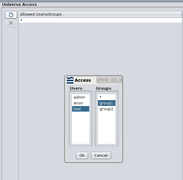 Setting the Universe Access Permissions