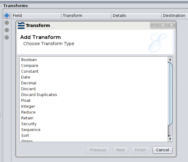 Adding Transforms
